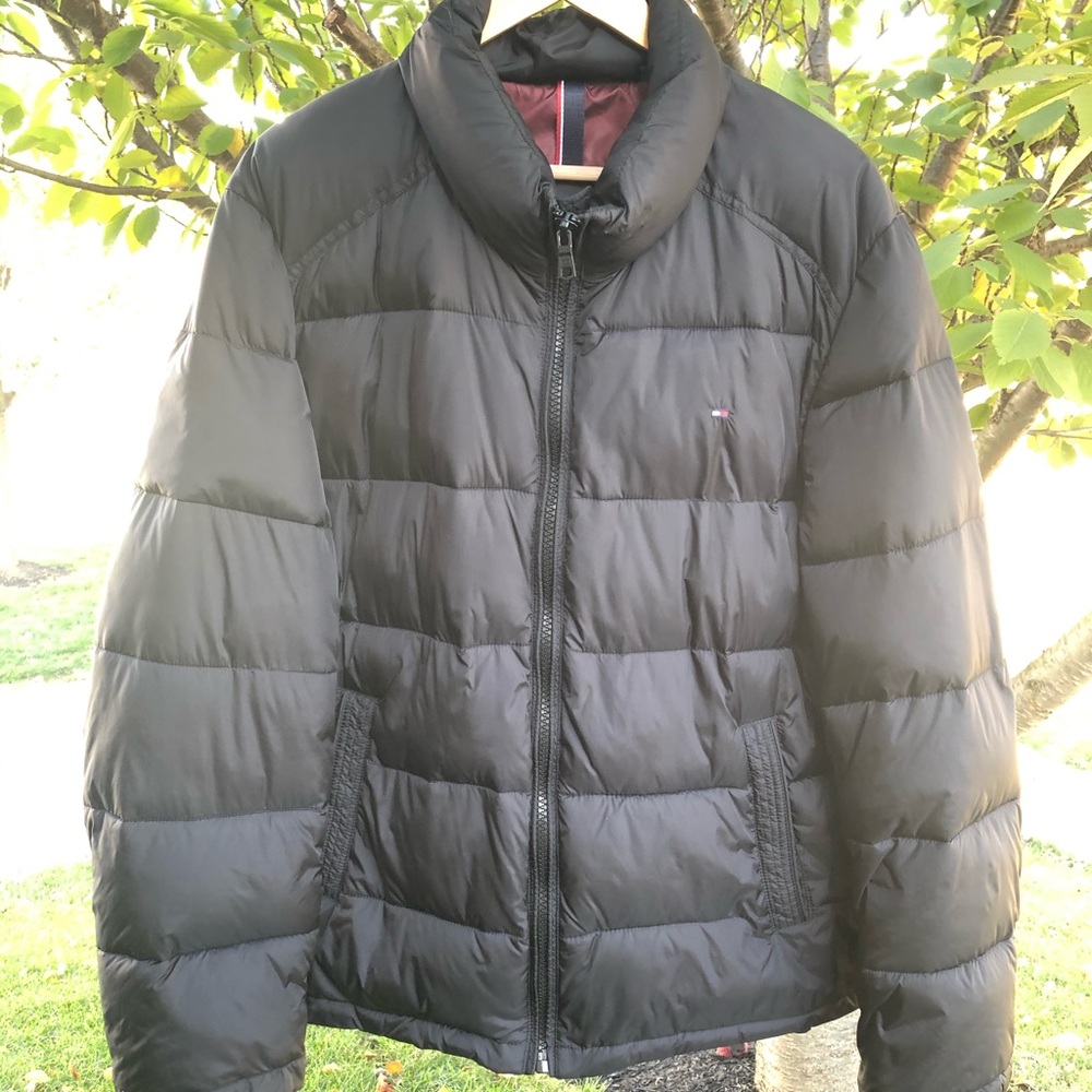 Men’s Tommy Hilfiger Black Puffer Coat XL EUC